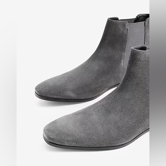 EXPRESS Gray Genuine Suede Chelsea Boots main image 5